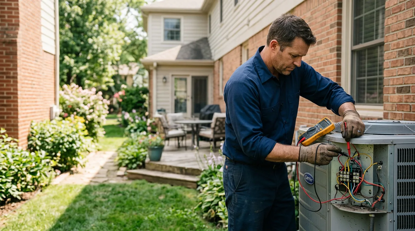 HVAC technician working near Hollister, OK